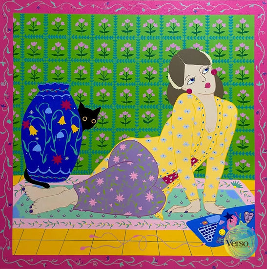 Muttering in the Shadow - 100 x 100 cm / Acrylic / Unframed, shipped in a roll