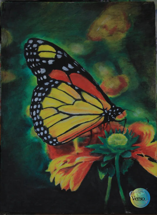 My home 33.5 x 46 cm / Oil / Unframed, shipped in roll