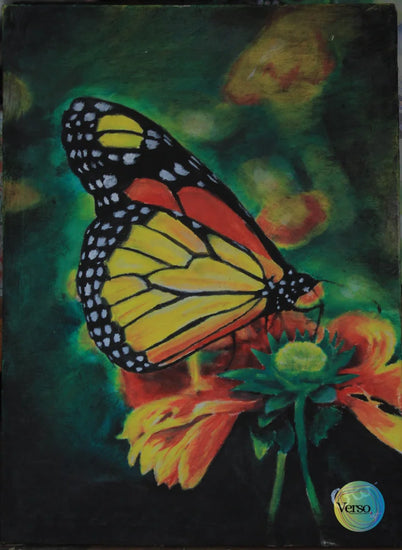 My home 33.5 x 46 cm / Oil / Unframed, shipped in roll