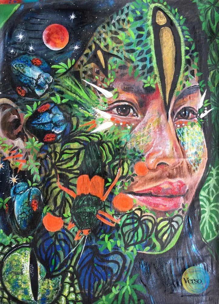 NAINEKÜ-Paula 55 x 70 cm / Acrylic / Unframed, shipped in roll