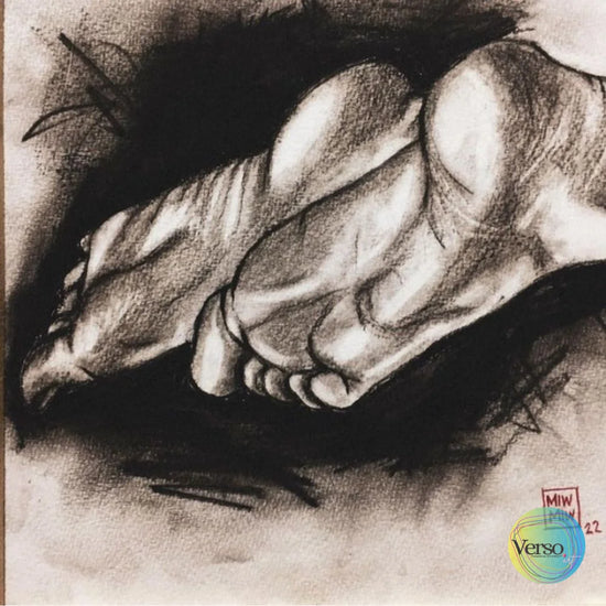 Ngidak Bumi 4 20 x 20 cm / Charcoal / Unframed, shipped in roll