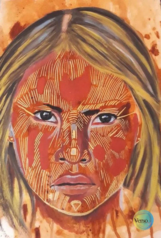 Niña Yagua 34 x 49 cm / Acrylic / Unframed, shipped in roll