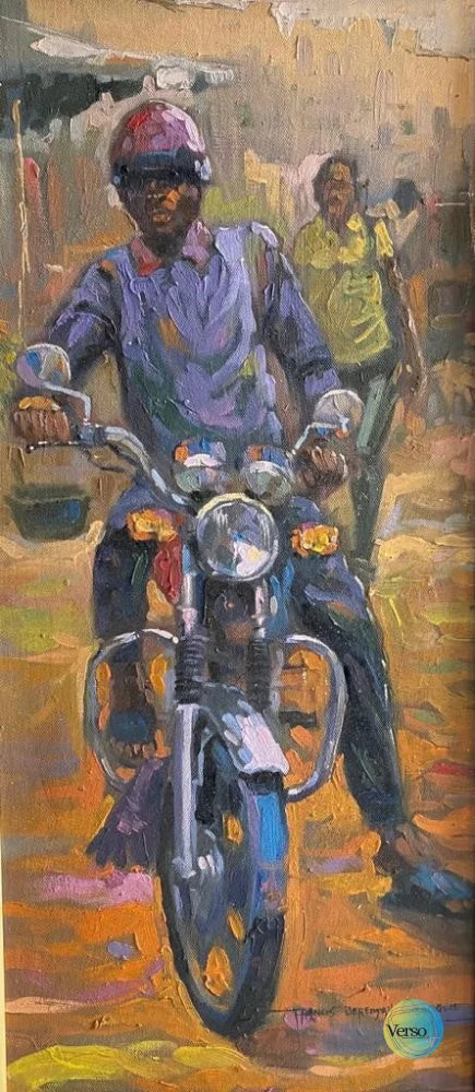 Okada Rider 15.5 x 29 cm / Oil / Unframed, shipped in roll