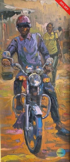 Okada Rider 15.5 x 29 cm / Oil / Unframed, shipped in roll