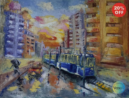Old Metro 80 x 60 cm / Oil / Unframed, shipped in roll