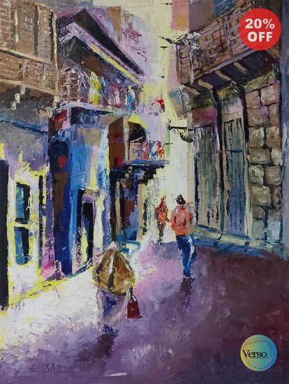 Old street 60 x 80 cm / Oil / Unframed, shipped in roll