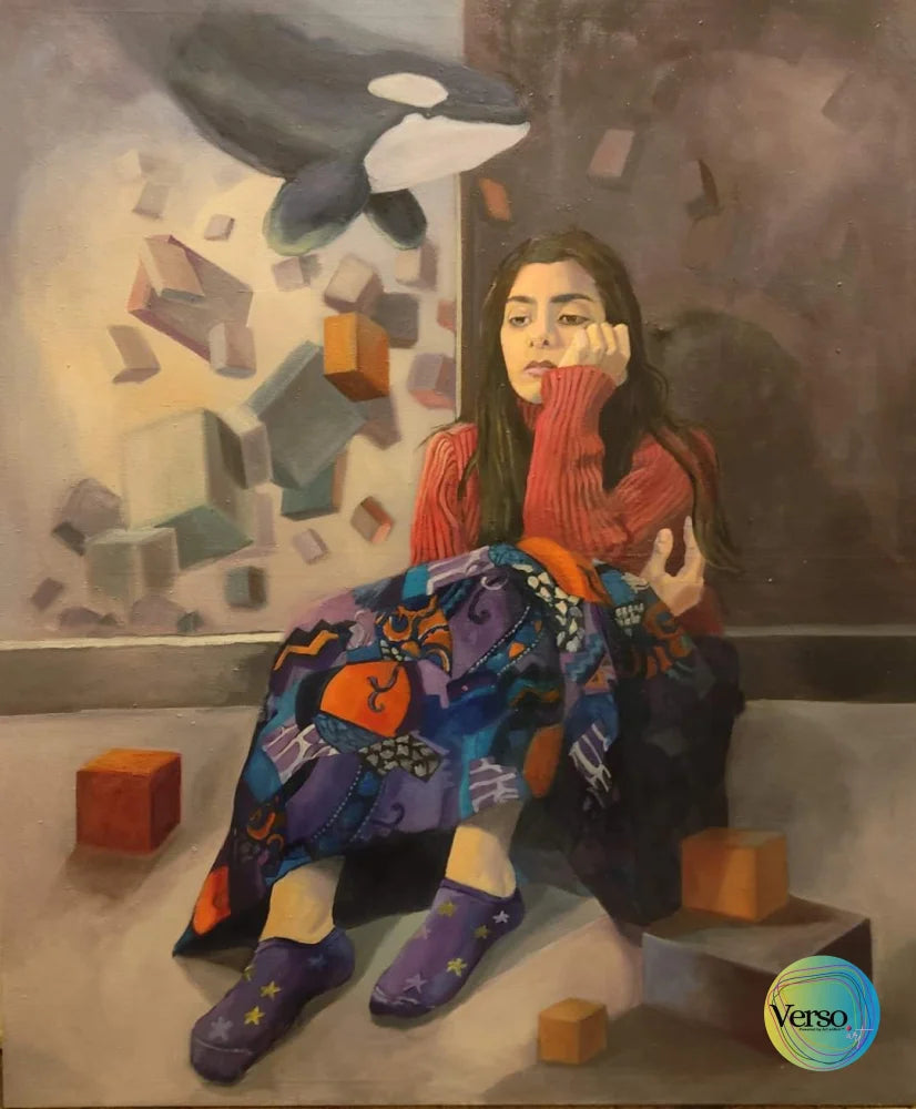 Orca delirium 2 125 x 150 cm / Oil / Unframed, shipped in roll