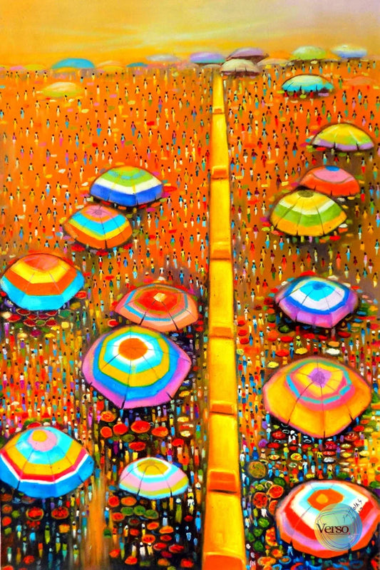 Oshodi market Lagos 27 x 25 inch / Acrylic / Unframed, shipped in a roll