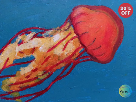 Pantalla de bloqueo 32 x 22 cm / Oil / Unframed, shipped in roll