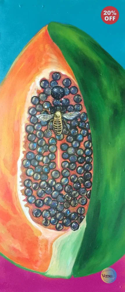 Papaya Partida Multiversal 40 x 90 cm / Acrylic / Unframed, shipped in roll