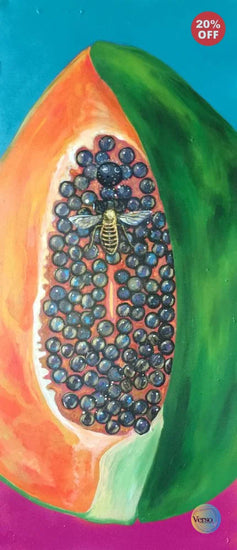 Papaya Partida Multiversal 40 x 90 cm / Acrylic / Unframed, shipped in roll