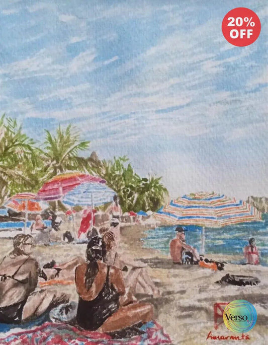 Playa Manzanillo Puerto Escondido Oaxaca. 13 x 17.5 cm / Watercolor / Unframed, shipped in a roll