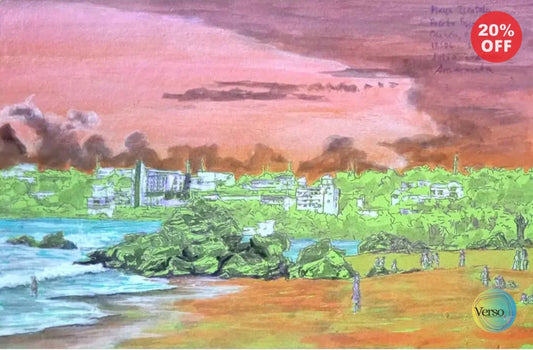 Playa Zicatela Puerto Escondido Oaxaca. 21 x 14 cm / Mixed / Unframed, shipped in a roll