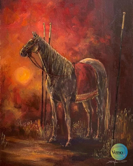 Portrait of Alamdar 12 x 18 inch / Oil / Unframed, shipped in a roll