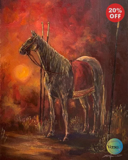 Portrait of Alamdar 12 x 18 inch / Oil / Unframed, shipped in a roll