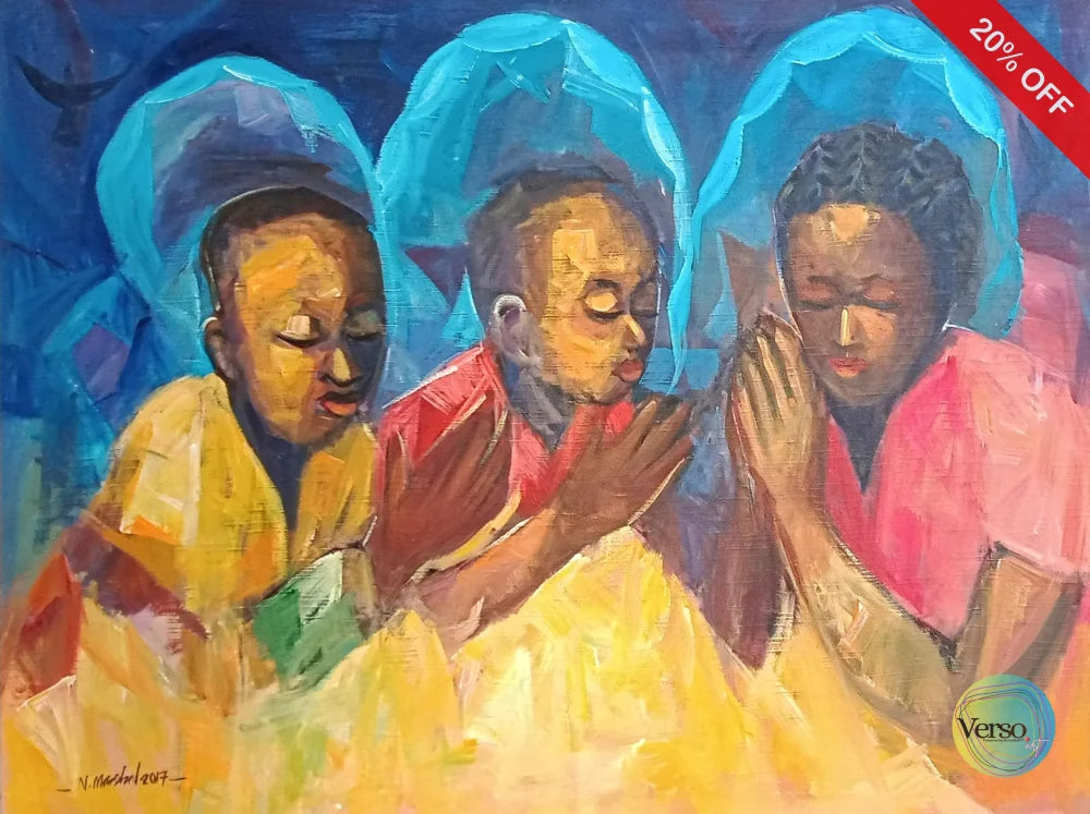 Prayer Time 40 x 52.2 cm / Oil / Framed, shipped flat