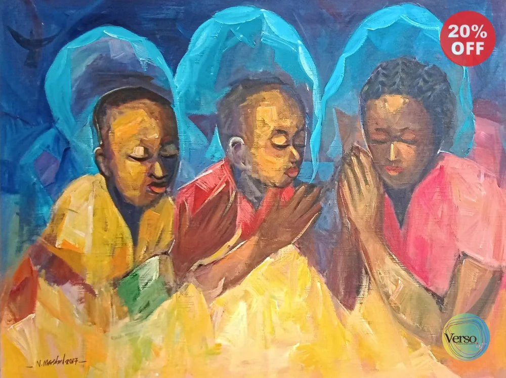 Prayer Time 40 x 52.2 cm / Oil / Framed, shipped flat