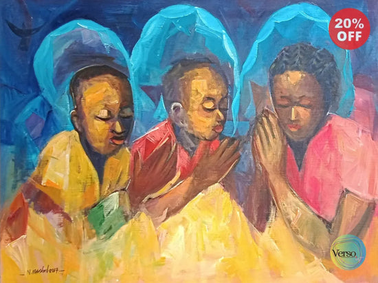 Prayer Time 40 x 52.2 cm / Oil / Framed, shipped flat