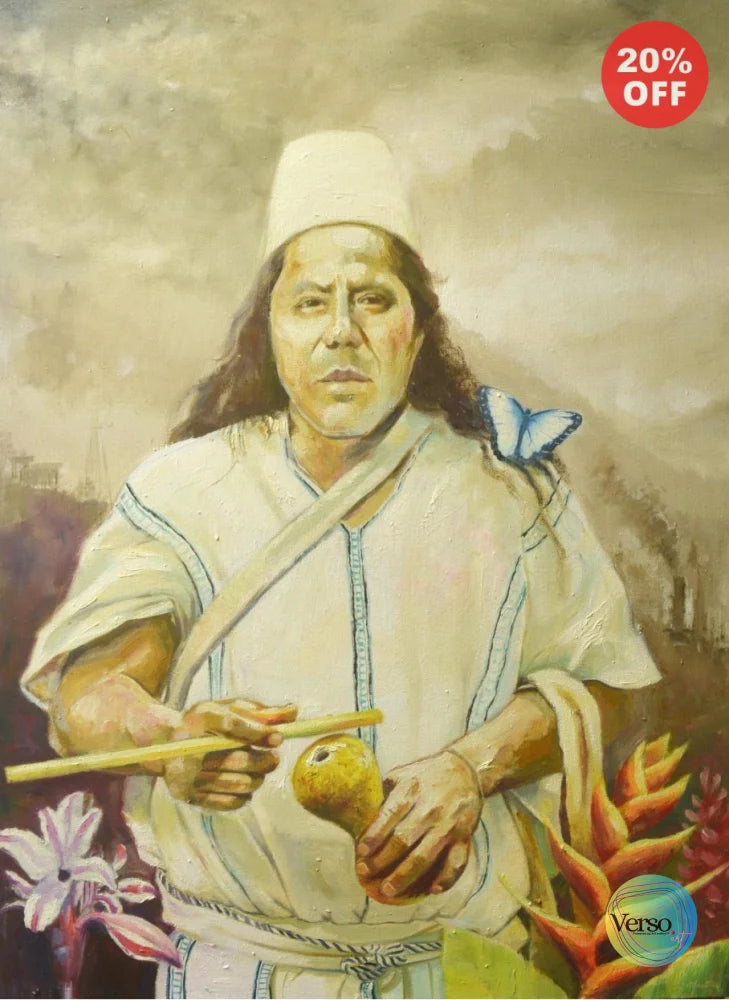 Protector de la montaña 70 x 100 cm / Oil / Unframed, shipped flat