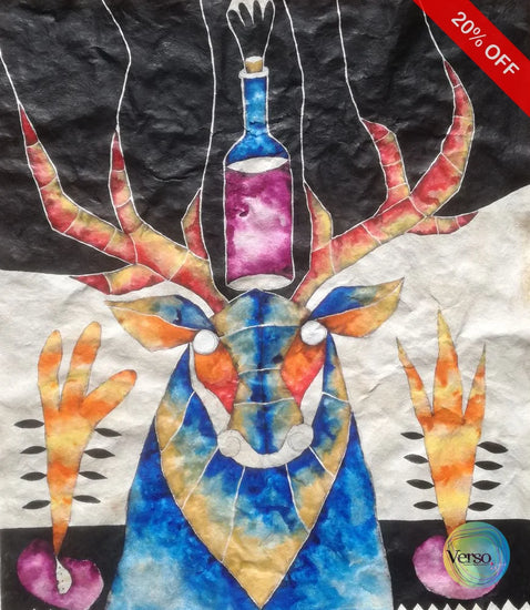 Protegiendo el vino 80 x 100 cm / Acrylic / Unframed, shipped in roll