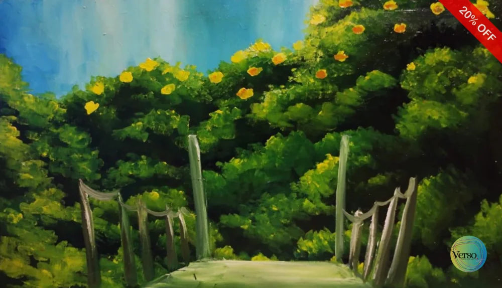 Puente escondido 20 x 30 cm / Oil / Unframed, shipped in roll