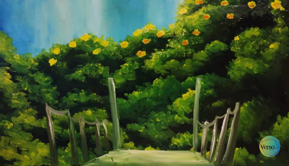 Puente escondido 20 x 30 cm / Oil / Unframed, shipped in roll