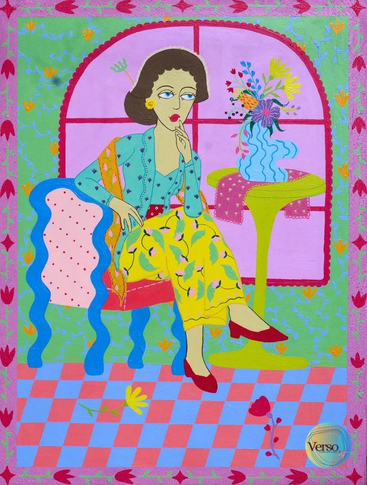 Rangkai Bunga - 60 x 80 cm / Acrylic / Unframed, shipped in a roll