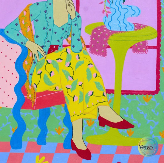 Rangkai Bunga - 60 x 80 cm / Acrylic / Unframed, shipped in a roll