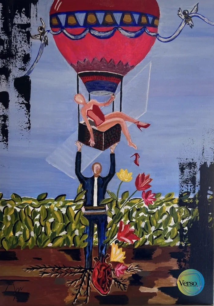 Red Shoe 50 x 70 cm / Acrylic / Unframed, shipped in a roll