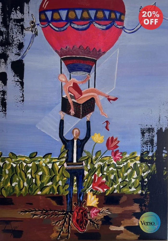 Red Shoe 50 x 70 cm / Acrylic / Unframed, shipped in a roll