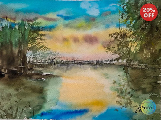 Reflections 30.5 x 22.9 cm / Watercolor / Unframed, shipped in roll