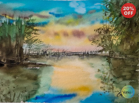 Reflections 30.5 x 22.9 cm / Watercolor / Unframed, shipped in roll