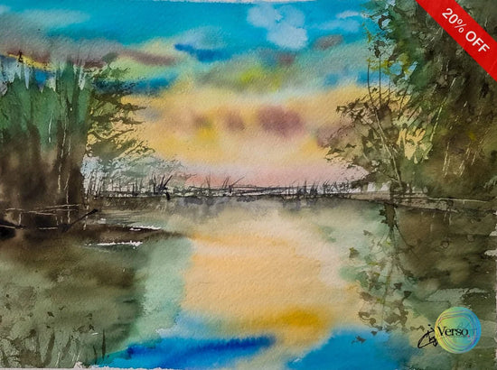 Reflections 30.5 x 22.9 cm / Watercolor / Unframed, shipped in roll