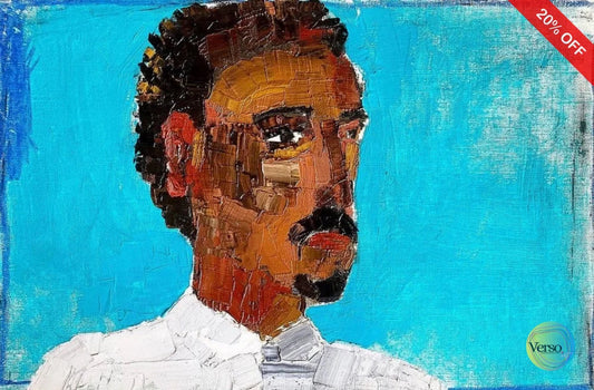 Retrato con fondo azul 50 x 33 cm / Oil / Unframed, shipped in roll