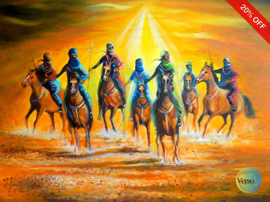 Return of the Durban Riders 39 x 30 cm / Acrylic / Unframed, shipped in a roll