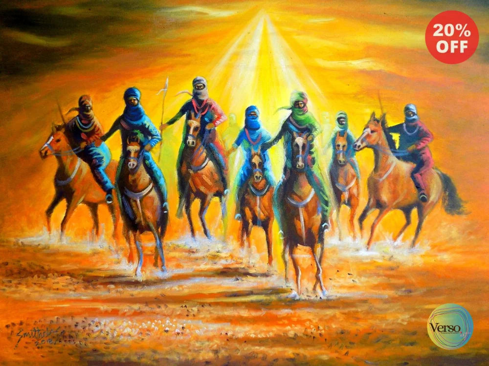 Return of the Durban Riders 39 x 30 cm / Acrylic / Unframed, shipped in a roll