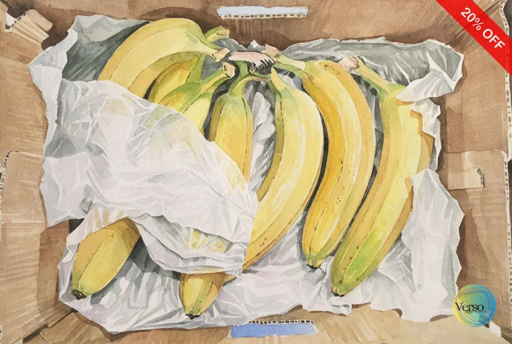 Ripe Banana 2 50 x 37 cm / Watercolor / Unframed, shipped in a roll