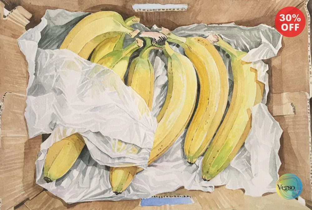 Ripe Banana 2 50 x 37 cm / Watercolor / Unframed, shipped in a roll