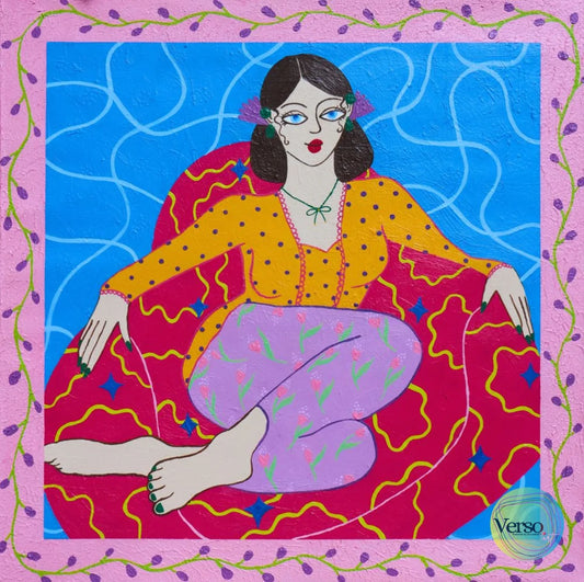 Riverside Daydreaming - 50 x 50 cm / Acrylic / Unframed, shipped in a roll