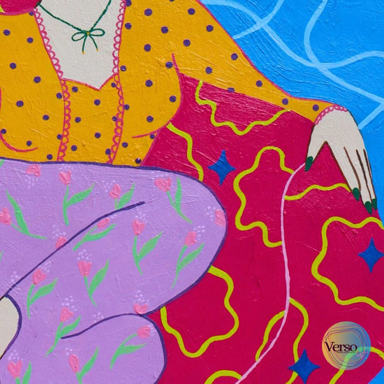 Riverside Daydreaming - 50 x 50 cm / Acrylic / Unframed, shipped in a roll