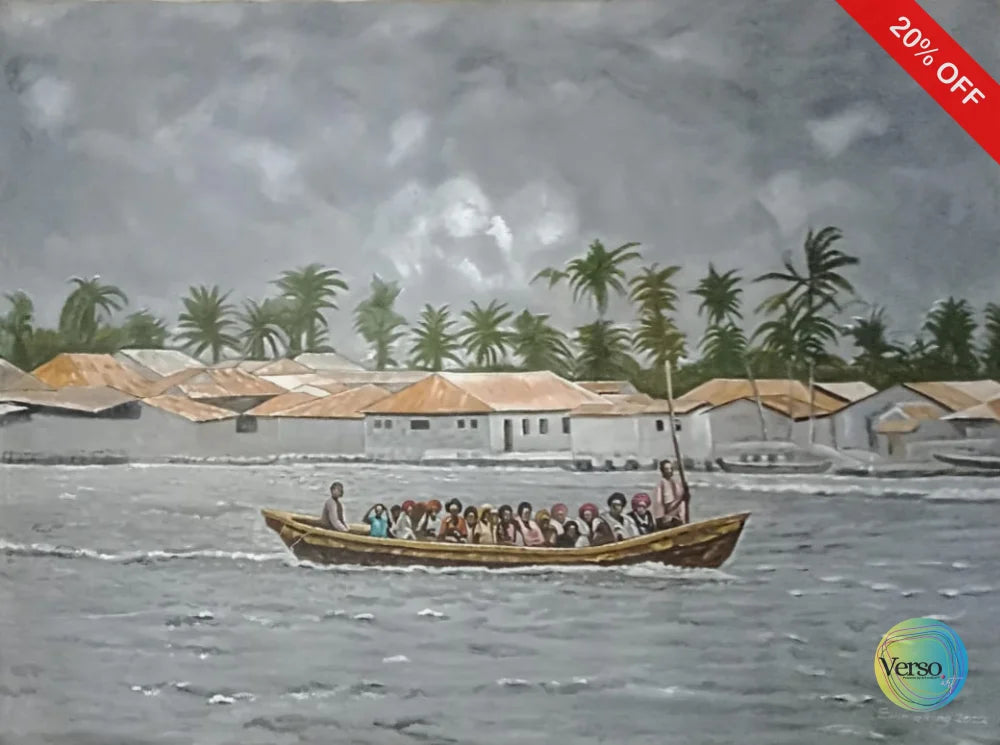 Setting Out 47 x 36 cm / Oil / Unframed, shipped in roll