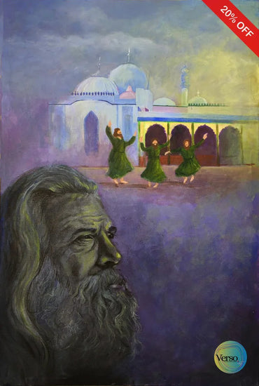 Shah Abdul latif bhittai 20 x 30 cm / Oil / Unframed, shipped in roll