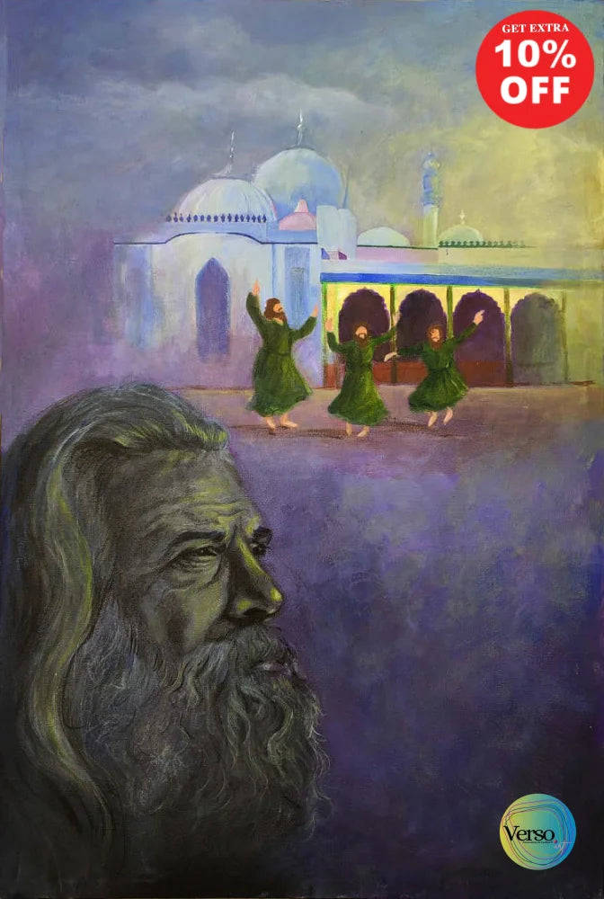 Shah Abdul latif bhittai 20 x 30 cm / Oil / Unframed, shipped in roll