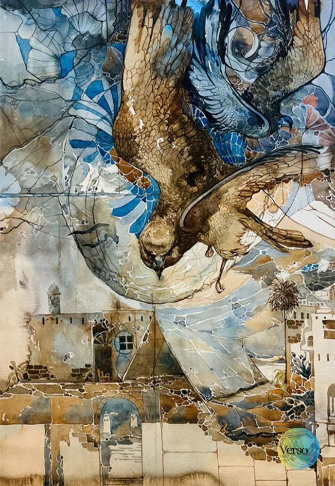 Sharp beak 55 x 75 cm / Watercolor / Unframed, shipped in roll