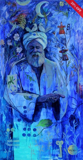 Sikh 90 x 190 cm / Oil / Unframed, shipped in roll