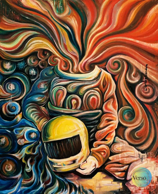 Spaceman 55 x 66 cm / Acrylic / Unframed, shipped in roll