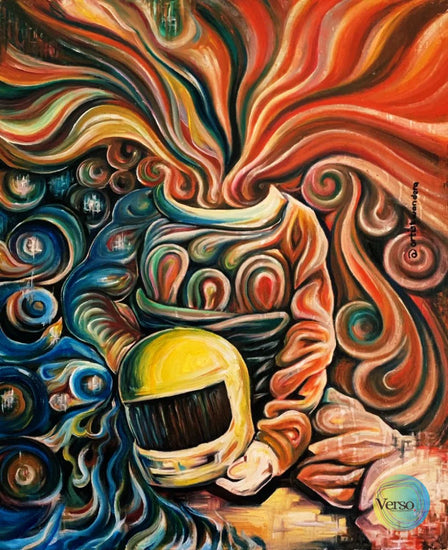 Spaceman 55 x 66 cm / Acrylic / Unframed, shipped in roll