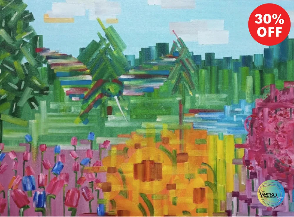 Spring 55 x 40 cm / Oil / Unframed, shipped in a roll