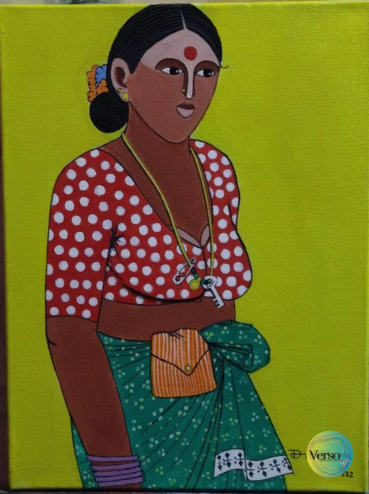 Standing Women 12 x 16 cm / Acrylic / Unframed, shipped in a roll