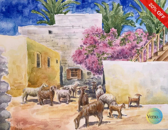 Summer is here 35 x 26 cm / Watercolor / Unframed, shipped in roll